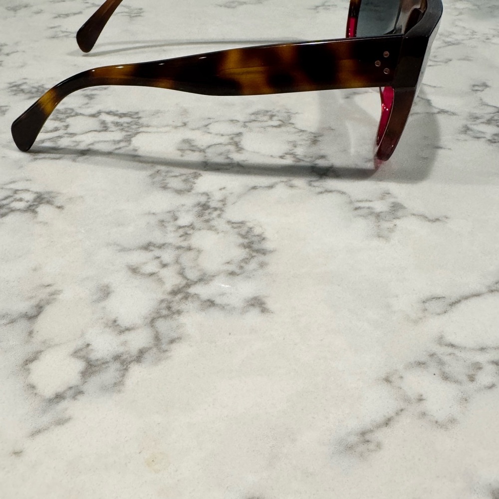 Celine Tortoise and Red Women's Sunglasses - Picture 2 of 3